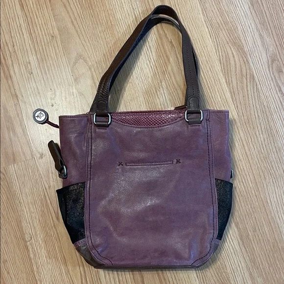 The Sak Purple and Brown Tote Leather  Bag - Picture 2 of 3